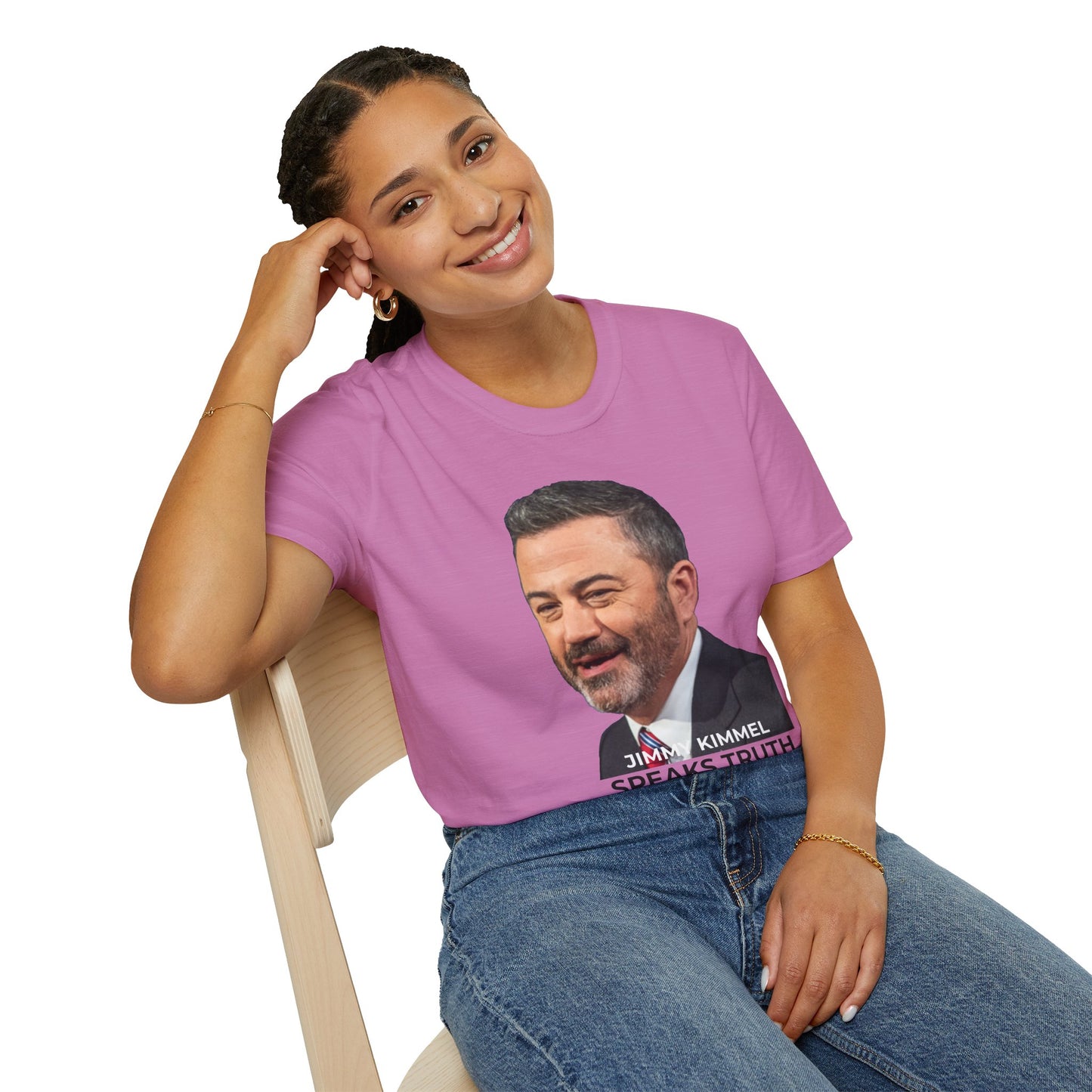 Comedy Is Not a Crime T-Shirt – Jimmy Kimmel Free Speech Protest Tee – Heather Radiant Orchid