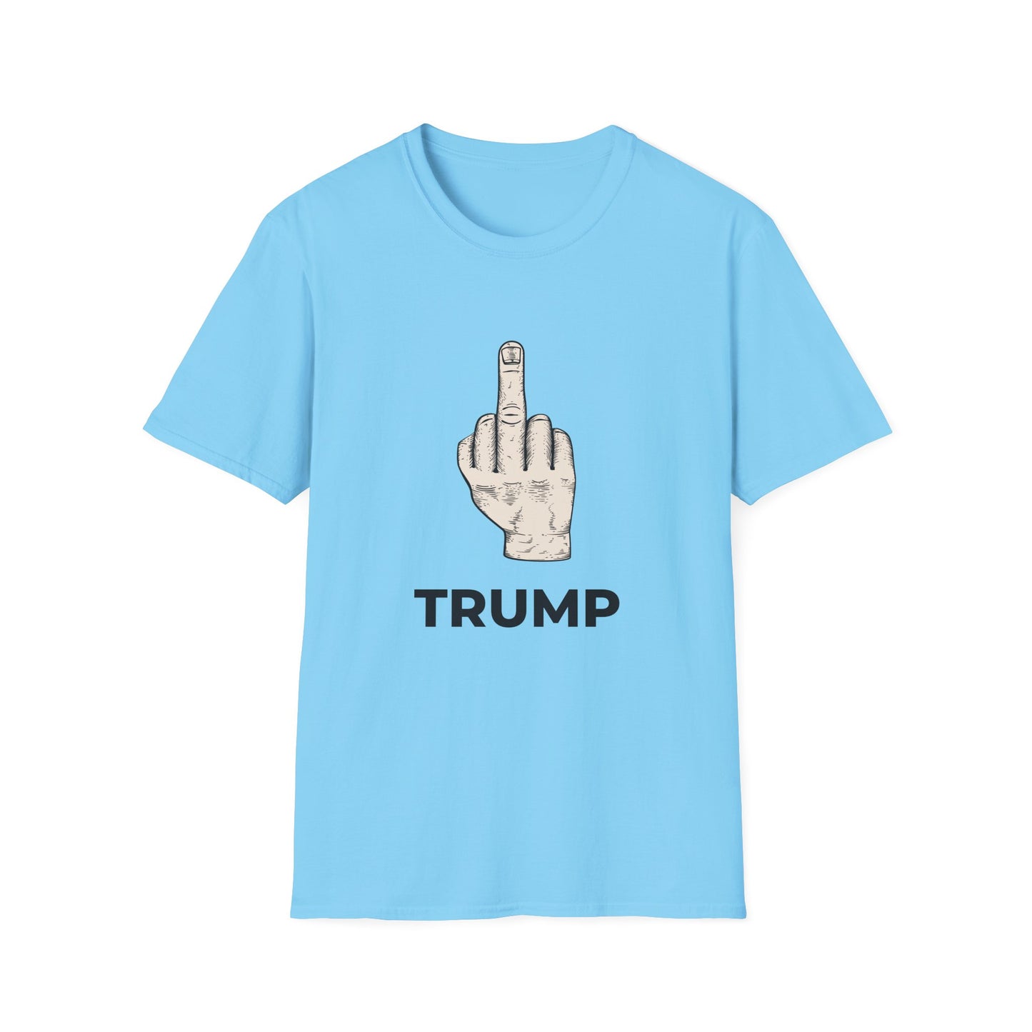 Flipping Off Tyranny: The First Amendment Speaks — Two-Sided SKY BLUE Statement Tee