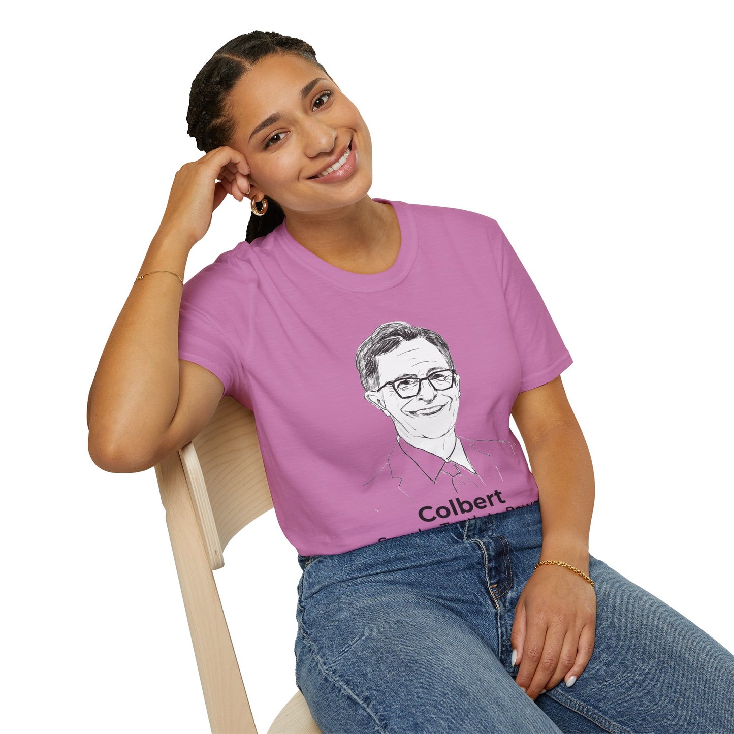 Stephen Colbert Shirt – Comedy Is Not a Crime Political T-Shirt — Heather Radiant Orchid