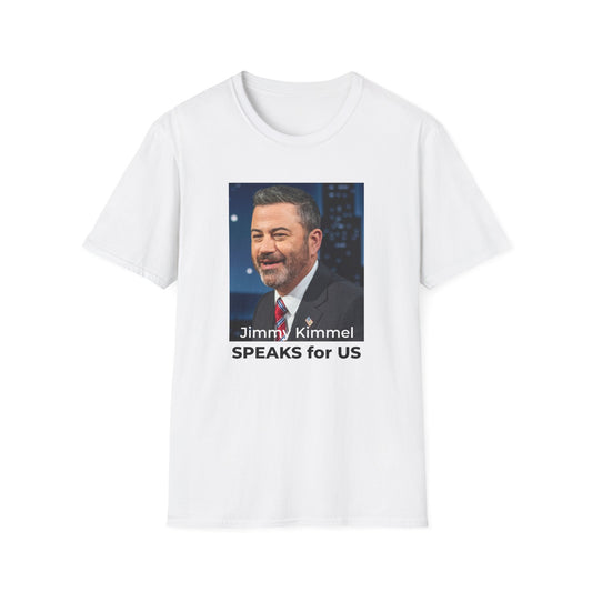 Jimmy Kimmel Free Speech T-Shirt – First Amendment Protest Tee (Double-Sided)